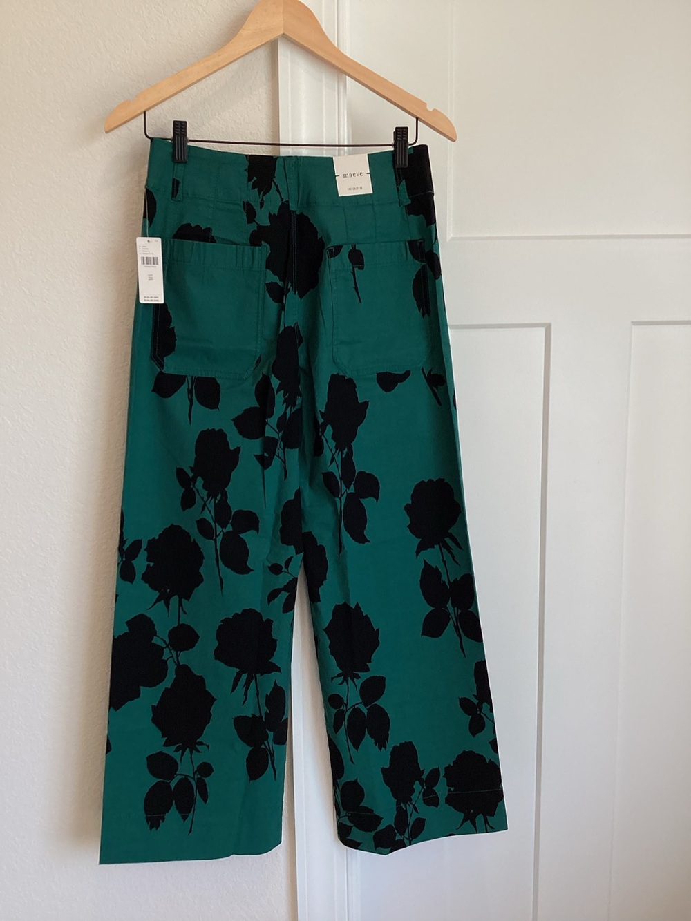 Anthropologie Colette Pants Maeve Cropped Wide-Leg Pants Magic Fabric New 28 - Picture 6 of 10